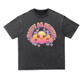 HAPPY AS HEAVEN Acid Wash Oversized Tee