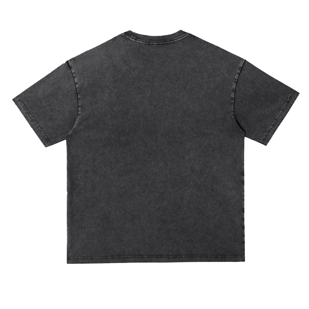 HAPPY AS HEAVEN Acid Wash Oversized Tee