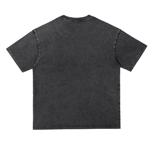 HAPPY AS HEAVEN Acid Wash Oversized Tee
